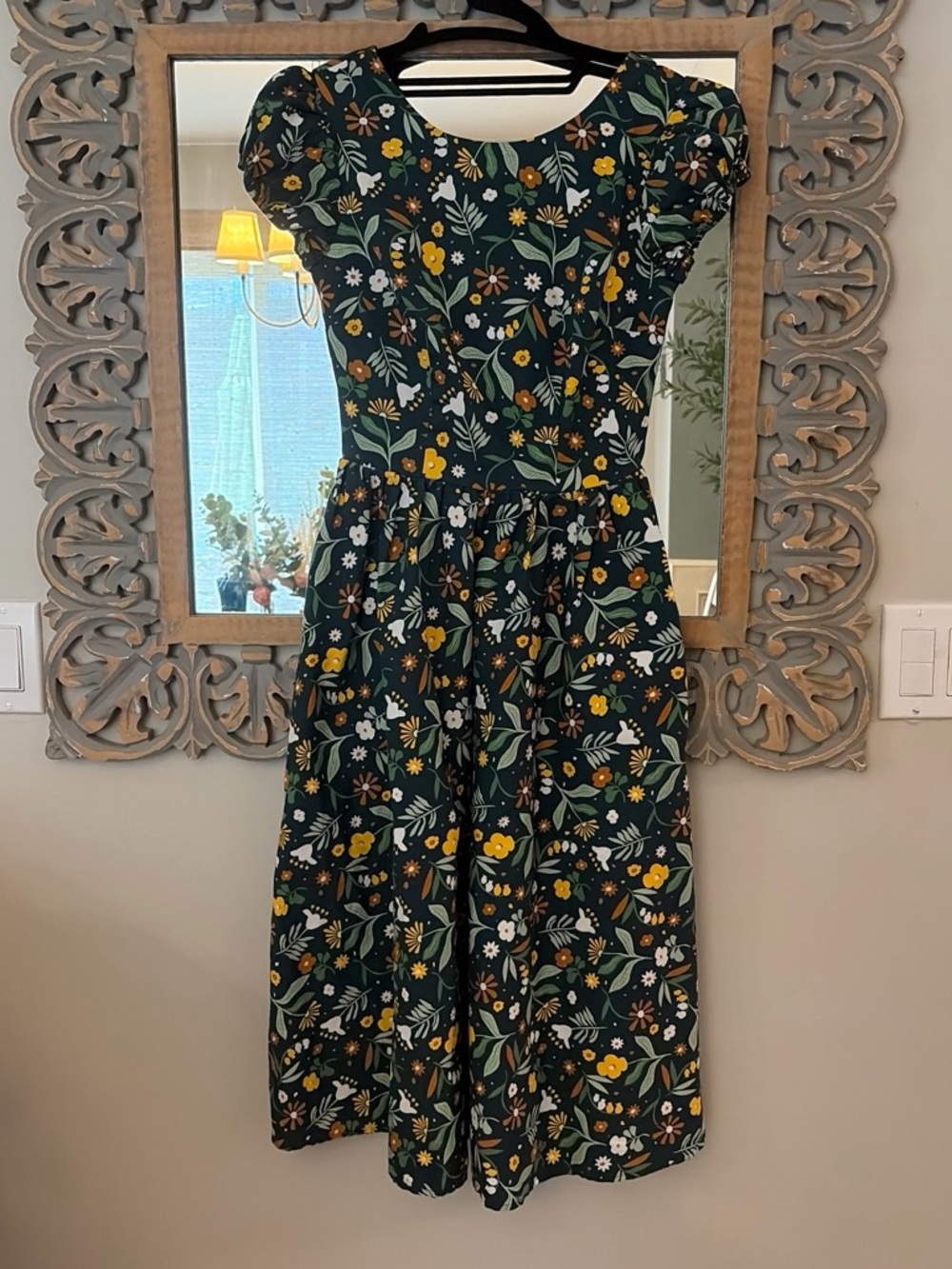 Modcloth Vintage Collectif Demira Meadow Floral Swing Dress size 2
